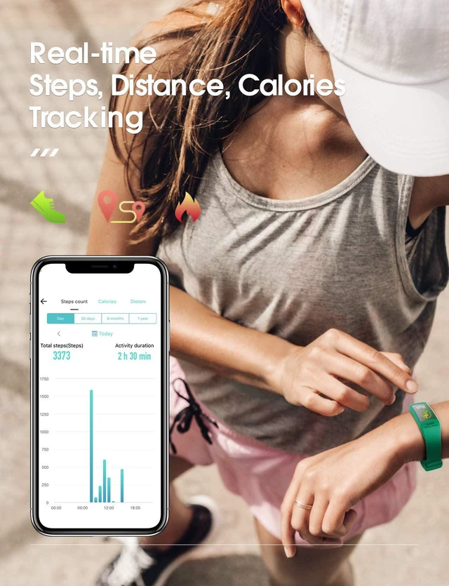 Alt view image 4 of 7 - Fitness Tracker with Heart Rate Monitor, Sleep Tracker, IP68 Swimming Waterproof, 7-13 Days Playtime, Calorie Counter, Pedometer with GPS Tracking TFT-LCD Color Touch Screen for Men and Women