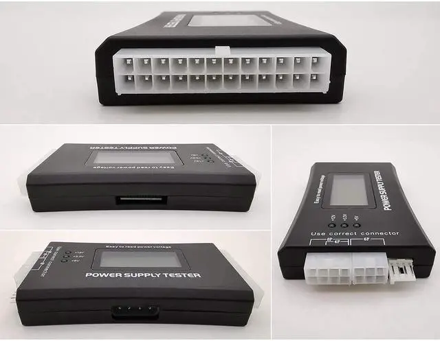 Alt view image 5 of 7 - 20/24 Pin ATX Computer PC Power Supply Tester for ATX/BTX/ITX/SATA/PCI-E/HDD/BYI Connectors, 1.8'' LCD Screen (Sturdy Plastic Enclosure)