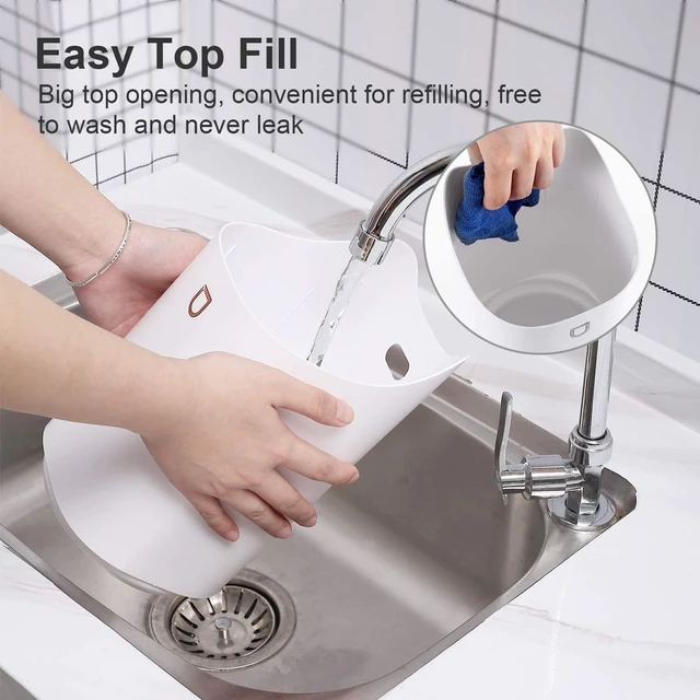 Alt view image 2 of 7 - Cool Mist Humidifiers for Bedroom USB, Easy Clean/Top Fill/Never Leak/Dual Sprayer, 3L 20hrs for Large Room, Colorful Night Light Auto Off for Home Office Baby (White)