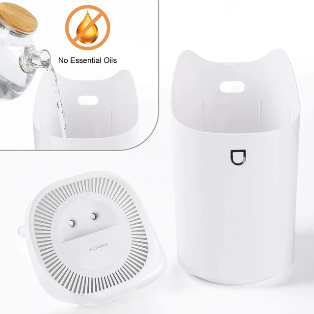 Alt view image 7 of 7 - Cool Mist Humidifiers for Bedroom USB, Easy Clean/Top Fill/Never Leak/Dual Sprayer, 3L 20hrs for Large Room, Colorful Night Light Auto Off for Home Office Baby (White)