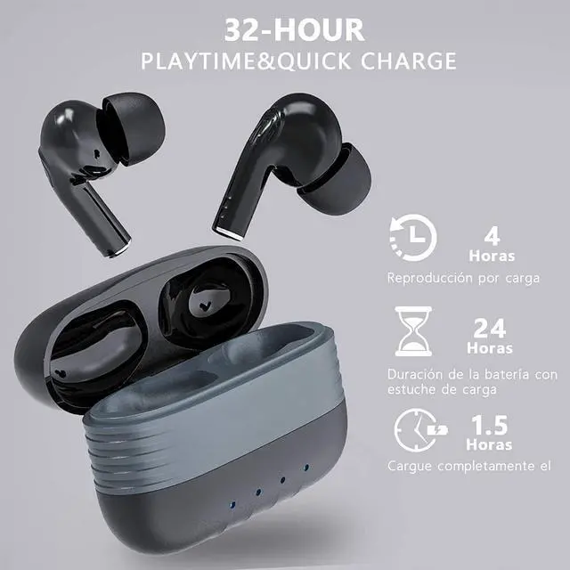 Alt view image 2 of 7 - Ture Wireless Earbuds Sport Wireless Headphones Bluetooth 5.0 Earphones With Mic, IPX5 Waterproof,/USB-C Charging/Touch Control Wireless Earphones Bluetooth Headphones for Sports, Workout, Gym