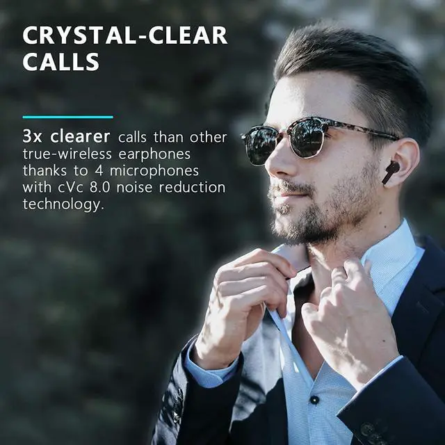 Alt view image 6 of 7 - Ture Wireless Earbuds Sport Wireless Headphones Bluetooth 5.0 Earphones With Mic, IPX5 Waterproof,/USB-C Charging/Touch Control Wireless Earphones Bluetooth Headphones for Sports, Workout, Gym