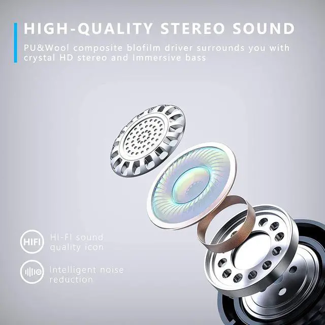 Alt view image 4 of 7 - Ture Wireless Earbuds Sport Wireless Headphones Bluetooth 5.0 Earphones With Mic, IPX5 Waterproof,/USB-C Charging/Touch Control Wireless Earphones Bluetooth Headphones for Sports, Workout, Gym