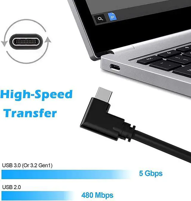 Alt view image 2 of 7 - USB C to USB A USB 3.0 Cable, Oculus Link 4M for Oculus Quest 2 and Quest, Super Fast USB 3.1 Charging and Data Transfer, Compatible with Type C Devices (4M)