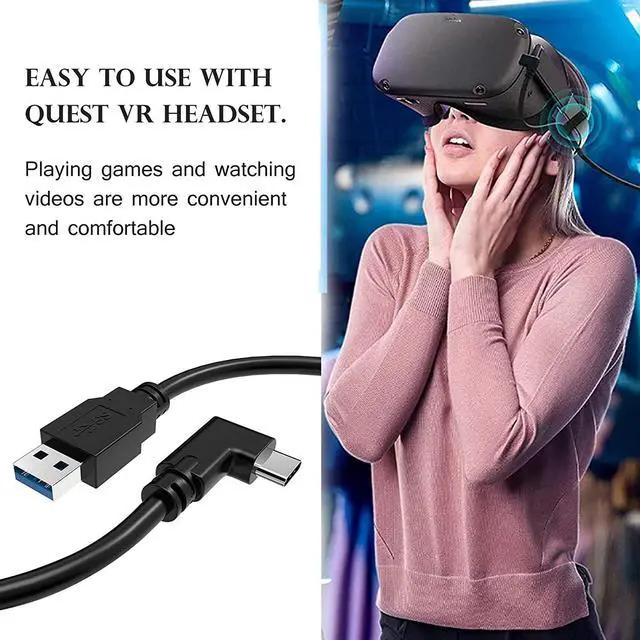 Alt view image 5 of 7 - USB C to USB A USB 3.0 Cable, Oculus Link 4M for Oculus Quest 2 and Quest, Super Fast USB 3.1 Charging and Data Transfer, Compatible with Type C Devices (4M)