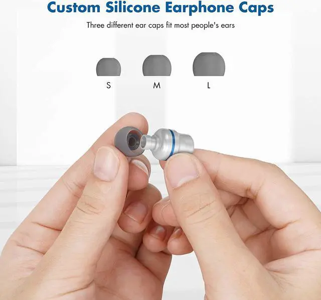 Alt view image 6 of 7 - Headphones for Oculus Quest 2 VR Headset Noise-Isolating in-Ear Earphones with 3D 360 Degree Sound and Custom Silicone Earbuds Caps (White)