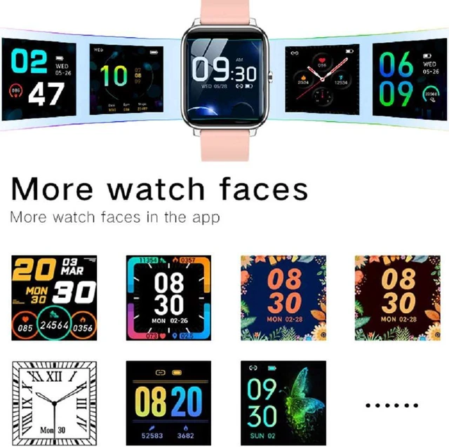 Alt view image 6 of 7 - Smart Watch Fitness Tracker Full-touch Screen for Android IOS Phones Fitness Tracker with Heart Rate Blood Oxygen and Sleep Monitor Activity Tracker with IP67 Waterproof Pedometer Smartwatch