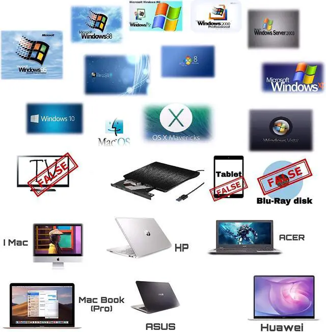 Alt view image 6 of 7 - External CD DVD Drive, USB 3.0 Portable CD/DVD +/-RW Drive/DVD Player for Laptop CD ROM DVD Burner Compatible with Laptop Desktop PC Windows Linux OS Apple Mac (Black)