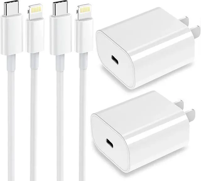Main image of [MFi Certified] iPhone Fast Charger 20W PD USB C Wall Charger 2-Pack 6FT/2M Lightning Cable Fasting Charging Adapter Compatible with iPhone 13 Pro/12/12 Mini/12 Pro Max/11 Pro Max/XS Max/XS/XR/X/8Plus
