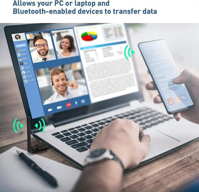 Alt view image 3 of 7 - Long Range USB Bluetooth 5.1 Adapter for PC USB Bluetooth Adapter Wireless Audio Dongle 328FT / 100M 5.1 Bluetooth Transmitter Receiver for Desktop Laptop PC with Windows 11/10/8/8.1/7