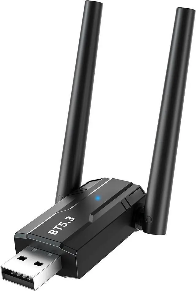 Main image of 492FT/150M Ultra Long Range Bluetooth 5.3 Pro USB Adapter with Dual Antennas for PC Windows 11/10/8.1/7, Plug and Play for Windows 11/10, BT5.3+ EDR for PC,Laptop,Keyboard,Mouse,Headsets,Speakers
