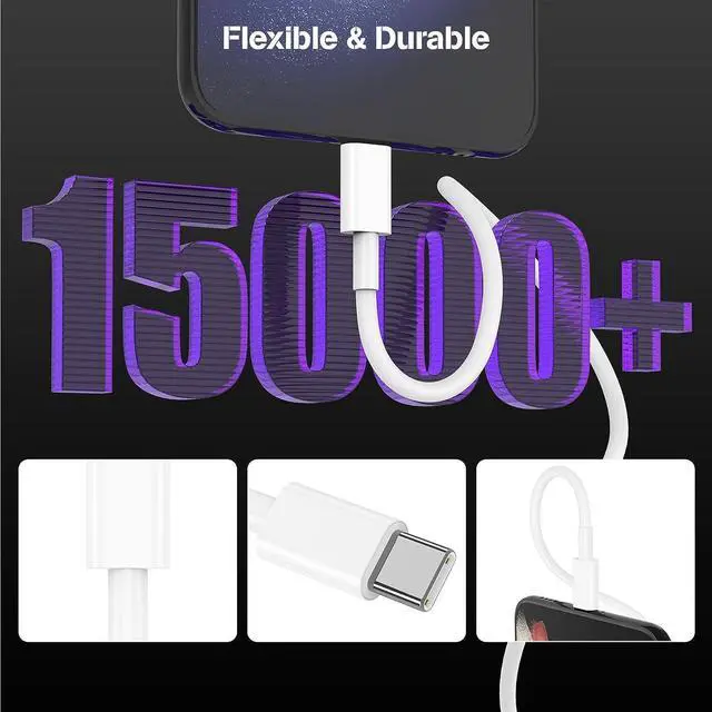 Alt view image 5 of 7 - [4 Pack] USB C to USB C Charging Cable 100W 3.3FT / 1M, USB Type C to Type C PD Cable, USB C Fast Charger Cord Compatible for i-P-h-o-n-e 15/15 Pro/15 Plus/15 Pro Max S22 i-P-ad M-a-c-B-o-o-k