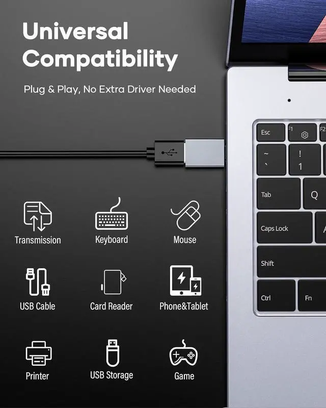 Alt view image 6 of 7 - USB C to USB Adapter [3 Pack], USB C Male to USB 3.0 Female OTG Adapter, Type C to USB Adapter, Thunderbolt 3/4 Converter for i-Phone 15 Pro Max Mac-Book Pro Air 2023 iMac iPad Mini Pro Galaxy S23 S22