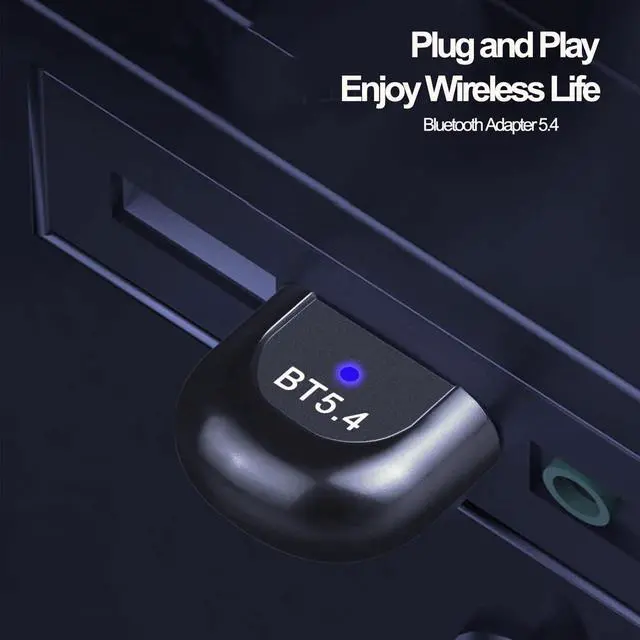 Alt view image 4 of 7 - USB Bluetooth Adapter 5.4, USB Bluetooth Stick Dongle (EDR & BLE), Plug and Play, Bluetooth Stick 5.4 Bluetooth Adapter for PC Laptop Desktop Computer, Supports Windows 11/10/8.1/7