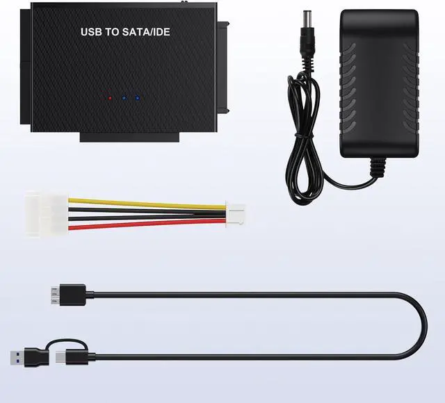 Alt view image 6 of 6 - USB C & USB 3.0 to SATA IDE Adapter External Hard Drive Reader Converter SATE to USB 3.0 Adapter Cable for Universal 2.5/3.5 HDD/SSD Hard Drive Disk Optical Drive