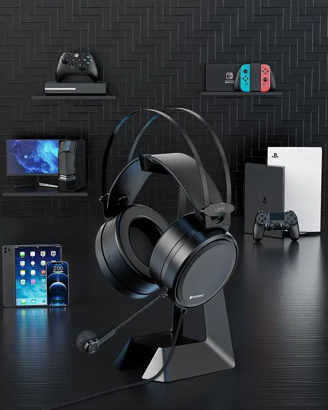Alt view image 7 of 7 - Wired Gaming Headsets for PS4, Xbox one Stereo Headset Wired PC Gaming Headphones with Noise Canceling Mic, Over Ear Gaming Headphones for PC/MAC/PS4/PS5/Switch/Xbox one (Adapter Not Included)