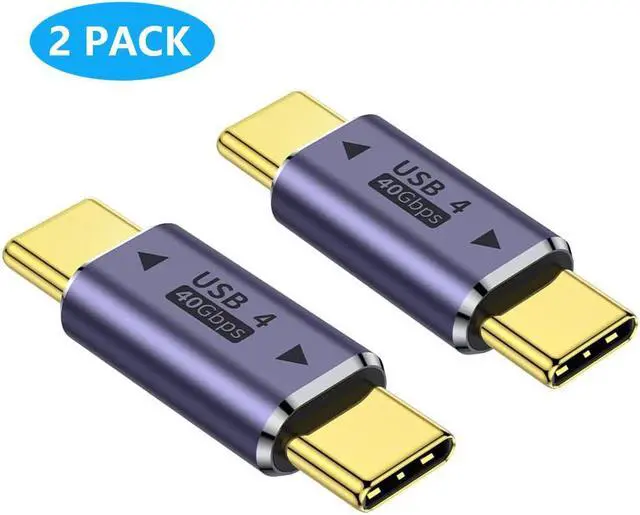 Main image of SMA USB C Male to Male Adapter [2 Pack], USB Type C Connector Extender, USB C to USB C Adapter Compatible with Thunderbolt 4/3 Support up to 100W Charging, 40Gbps Data Transfer and 8K@60Hz Video