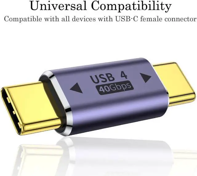 Alt view image 7 of 7 - SMA USB C Male to Male Adapter [2 Pack], USB Type C Connector Extender, USB C to USB C Adapter Compatible with Thunderbolt 4/3 Support up to 100W Charging, 40Gbps Data Transfer and 8K@60Hz Video