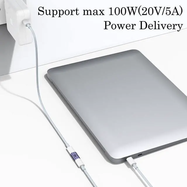 Alt view image 3 of 7 - SMA USB C Male to Male Adapter [2 Pack], USB Type C Connector Extender, USB C to USB C Adapter Compatible with Thunderbolt 4/3 Support up to 100W Charging, 40Gbps Data Transfer and 8K@60Hz Video