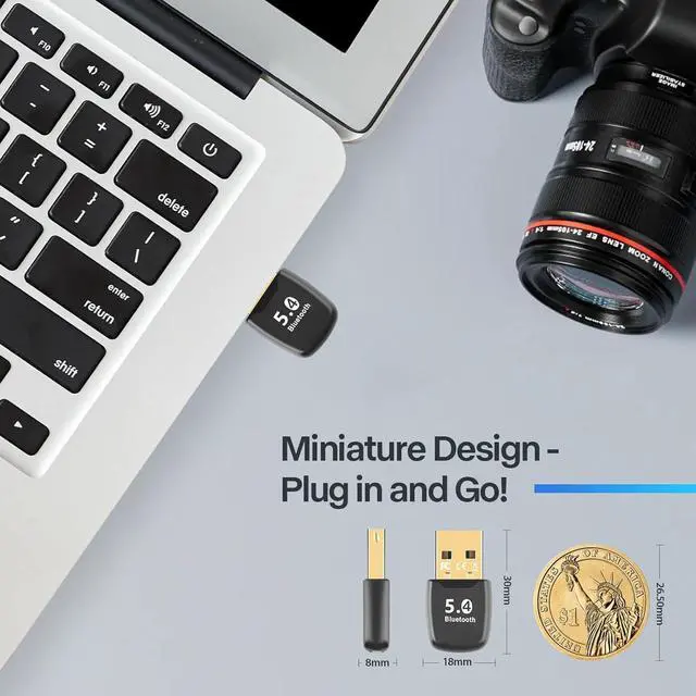 Alt view image 6 of 7 - SMA Bluetooth USB Adapter for PC- 20M Range Bluetooth Adapter 5.4 Dongle (BR+BLE+EDR), Free Diver,Taillight Design, Wireless Transfer for Headset Speaker Keyboard Mouse Printer Windows 11/10/8.1/7