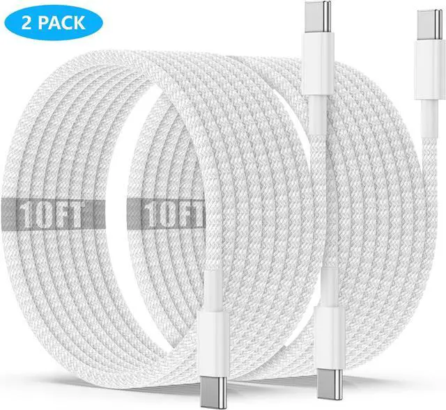Main image of SMA [2 PACK] USB C to C Charging Cable 10ft/3M, 60W Fast Type C to C Charger Cord Long for i-Phone 16/16 Pro Max/15 Plus/15 Pro Max, MacBook Pro 2021/2020/2019/2018,iPad 12.9/11 inch/Mini/Air 5/4 etc.