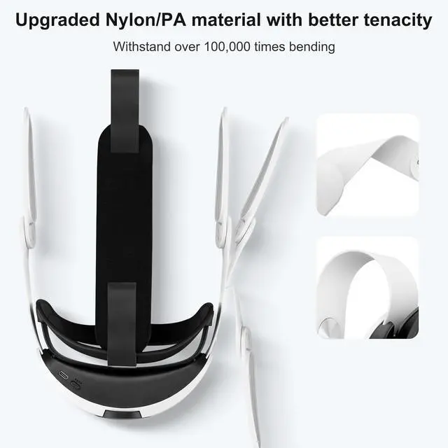 Alt view image 6 of 7 - SMA Head Strap with Battery Compatible with Me-ta/Ocu-lus Quest 3/Quest 3S, 10000mAh Fast Charging Battery Pack Extend 8H Playtime, RGB Light Adjustable Elite Strap Enhanced Support & Balance in VR