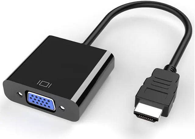 Alt view image 6 of 7 - HDMI to VGA, HDMI to VGA Adapter (Male to Female) Compatible for Computer, Desktop, Laptop, PC, Monitor, Projector, HDTV, Chromebook, Raspberry Pi, Roku, Xbox and More - Black