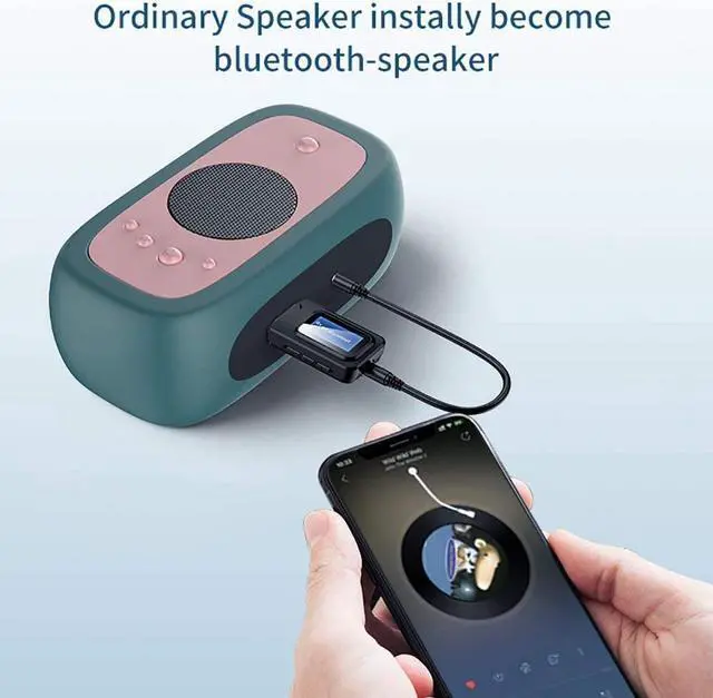 Alt view image 6 of 7 - USB Bluetooth 5.0 Audio Transmitter Receiver with LCD Display, 2 in 1 Portable Visualization Bluetooth Adapter,3.5MM Wireless Bluetooth Adapter for PC,TV,Wired Speaker,Headphones and Car