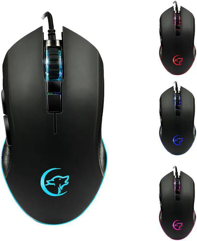 Main image of Wired RGB Gaming Mouse 6 Programmable Buttons 3200 DPI Adjustable Optical Gaming Mouse Ergonomic Mouse