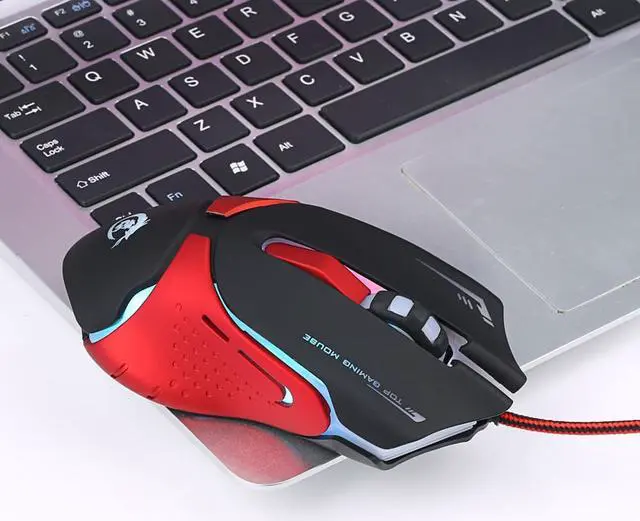 Alt view image 7 of 7 - Gaming Mouse Ergonomic Optical Gamer Mouse Mice, 4-DPI Adjustment Level 3200 DPI, 7colors LED Backlight 6 Buttons USB Wired Mouses for PC Computer