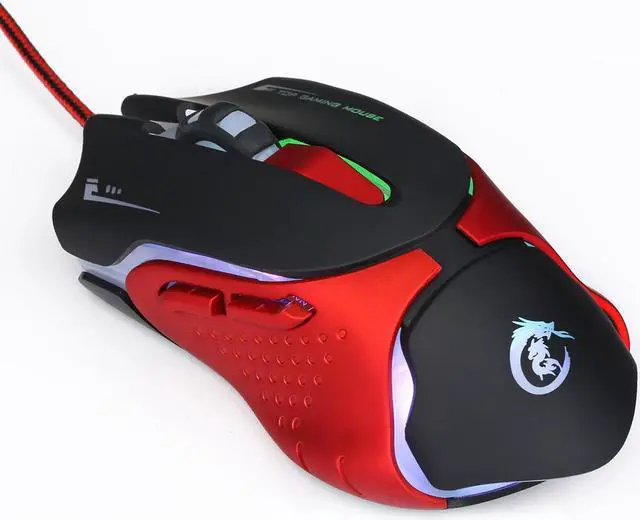 Main image of Gaming Mouse Ergonomic Optical Gamer Mouse Mice, 4-DPI Adjustment Level 3200 DPI, 7colors LED Backlight 6 Buttons USB Wired Mouses for PC Computer