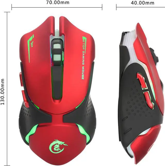 Alt view image 3 of 7 - Gaming Mouse Ergonomic Optical Gamer Mouse Mice, 4-DPI Adjustment Level 3200 DPI, 7colors LED Backlight 6 Buttons USB Wired Mouses for PC Computer