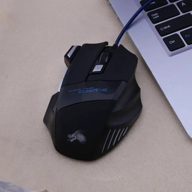 Alt view image 5 of 7 - Wired Gaming Mouse 5500DPI Adjustable 7 Buttons Cable USB LED Optical Gamer Mouse For PC Computer Laptop Mice (Color: Black)