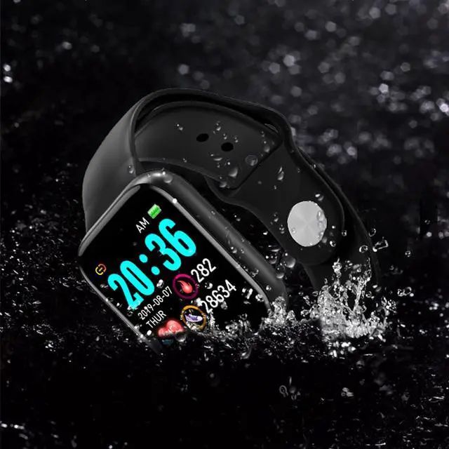 Alt view image 2 of 7 - Bluetooth Smart Watch Men Women Fitness Tracker Sport Smartwatch Heart Rate Monitor Blood Pressure Tracker Smart Wristband for IOS Android (Color: Black)