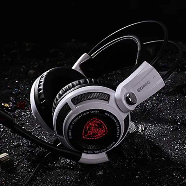 Alt view image 6 of 7 - Gaming Headset 7.1 Virtual Surround Sound Headphone with Microphone Stereo Headphones Vibrate for PC Computer Laptop with Mic, Volume Control, LED