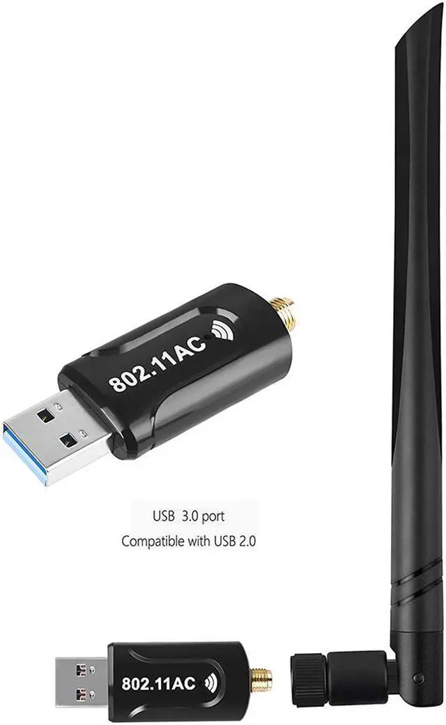 Alt view image 2 of 7 - USB WiFi Adapter, 1200Mbps USB 3.0 Wireless WiFi Dongle 2.4G/5.8G 802.11ac Network Adapter with 5dBi High Gain Antenna for Windows XP/Vista/7/8/8.1/10, Linux 2.6 or Above, Mac OS X 10.6-10.15