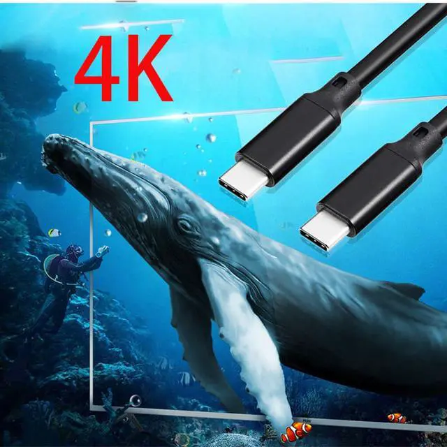 Alt view image 7 of 8 - 5A 100W USB-C Cable, 6.6ft USB Power Delivery (PD) Fast Charge USB 3.1 Gen2, 10Gbps Data — Compatible with PD Docking Stations, Hard Drives, MacBook Pro, Air, iPad Pro, PixelBook, 4K Displays