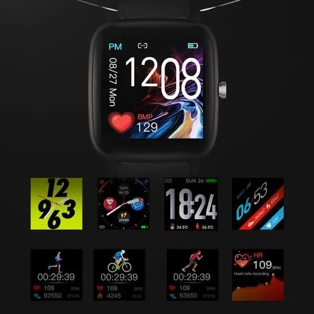 Alt view image 3 of 7 - Smart Watch 1.4 Color Screen Temperature Measurement Heart Rate monitor Blood Pressure Fitness Tracker Sport smartwatch for Men Women Activity Tracker Smart Wristband for IOS Android