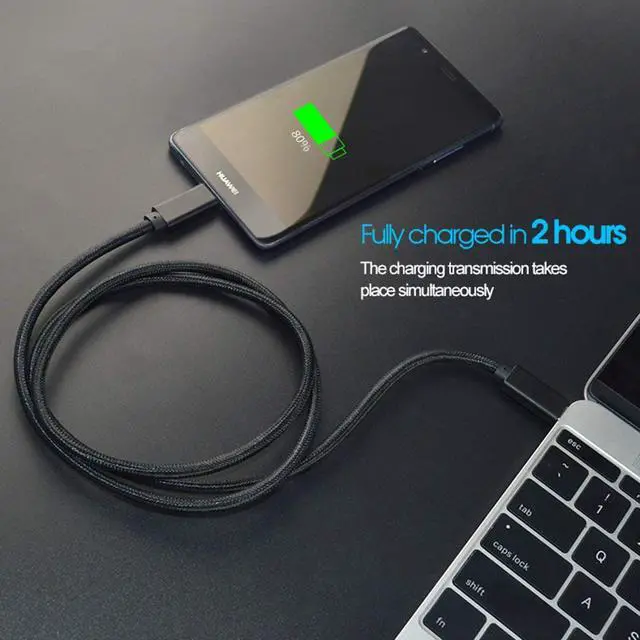 Alt view image 4 of 7 - 5A 100W USB-C Cable, 3.3ft 1M USB Power Delivery (PD) Fast Charge USB 3.1 Gen2, 10Gbps Data — Compatible with PD Docking Stations, Hard Drives, MacBook Pro, Air, iPad Pro, PixelBook, 4K/5K Displays