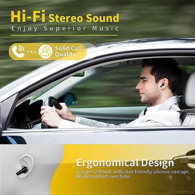 Alt view image 5 of 7 - Wireless Headphones,  Bluetooth 5.0 TWS Stereo Earphones True Wireless in-Ear Earbuds IPX7 Waterproof Wireless Earphones with Quick Charging Case(Built-in Mic, Hi- Fi, 120Hrs Playtime)