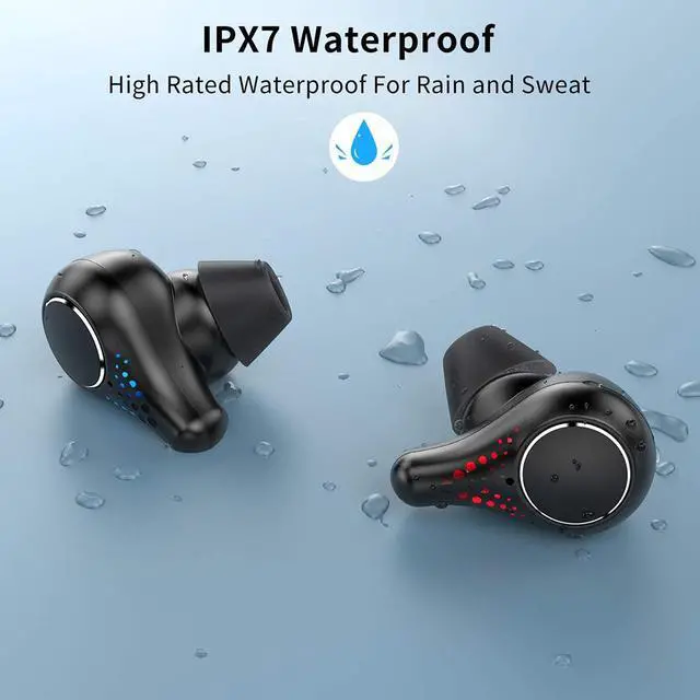 Alt view image 4 of 7 - Wireless Earbuds,GPED Bluetooth Headphones Bluetooth 5.0 in-Ear Headphones with 30H Playtime HiFi 3D Stereo Sound Built-in Mic Earphones CVC8.0 Apt-X with Charging Case for Sports