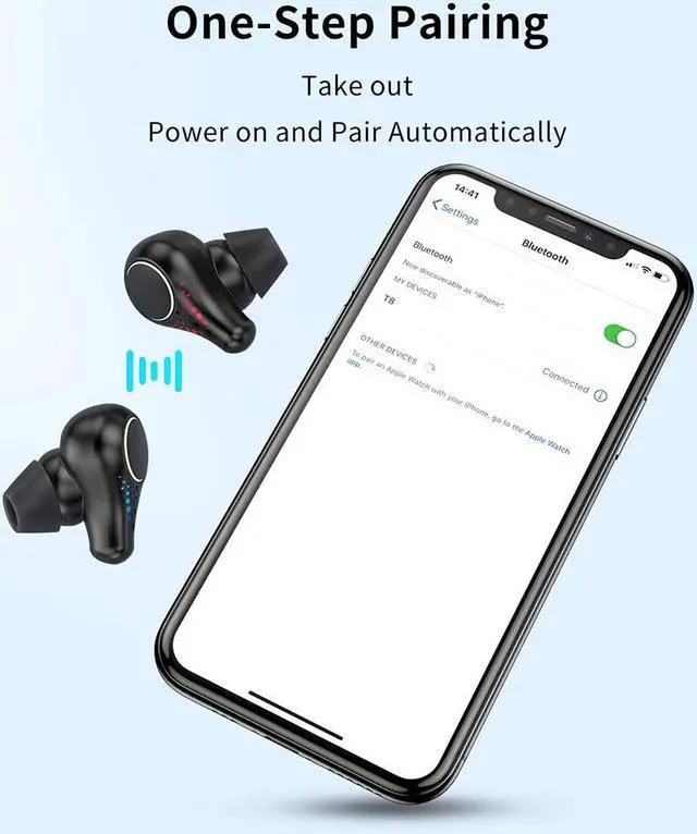 Alt view image 5 of 7 - Wireless Earbuds,GPED Bluetooth Headphones Bluetooth 5.0 in-Ear Headphones with 30H Playtime HiFi 3D Stereo Sound Built-in Mic Earphones CVC8.0 Apt-X with Charging Case for Sports