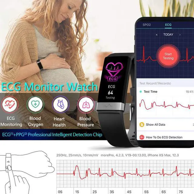 Alt view image 7 of 7 - Fitness Tracker Blood Oxygen SpO2 Heart Rate Monitor Blood Pressure Fitness Activity Tracker with Low O2 Reminder, IP68 Waterproof Smart Watch with HRV Sleep Health Monitor Smartwatch for Android iOS