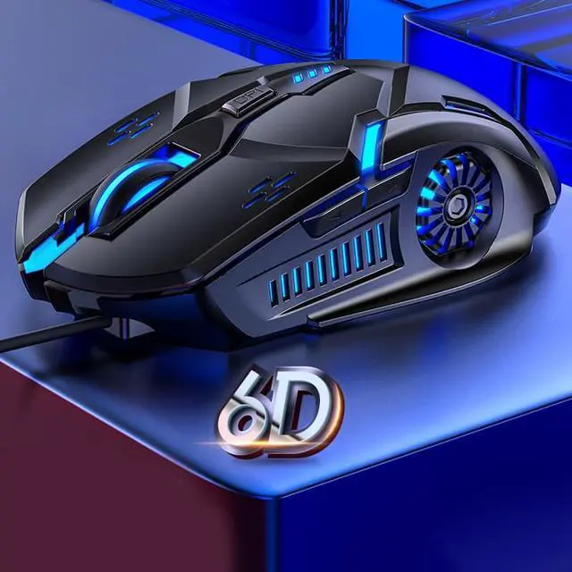 Alt view image 6 of 7 - Wired USB Mouse Silent 6 Keys Mouse Gaming Mice 3200DPI Optical Gamer Mouse 7colors LED Backlit and Ergonomics Design For Computer Laptop Gaming Mice Office Mouse
