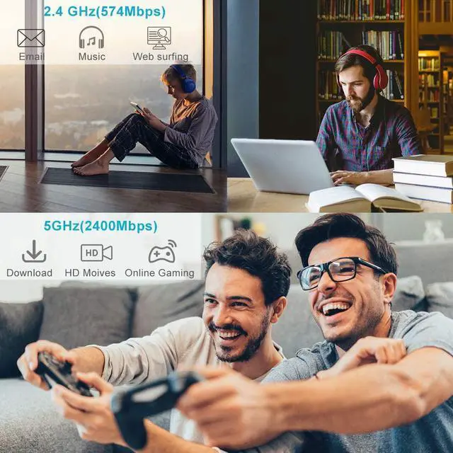 Alt view image 5 of 7 - WiFi 6 AX200 PCIE WiFi Card 2974Mbps with Bluetooth 5.0, 802.11AX Dual Band 5GHz/2.4GHz Wireless PCIe Adapter for PC Desktop,Support Windows 10 64bit