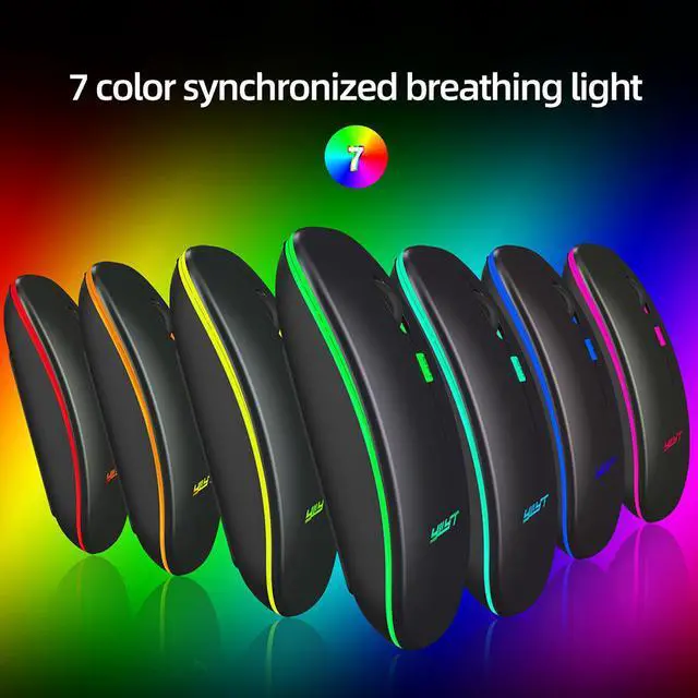 Alt view image 2 of 7 - Rechargeable Silent Wireless Mouse Ergonomic Gaming Mouse Bluetooth + 2.4g Dual Mode Wireless Mouse Computer Mouse Gamer Mice With Backlight For PC Laptop