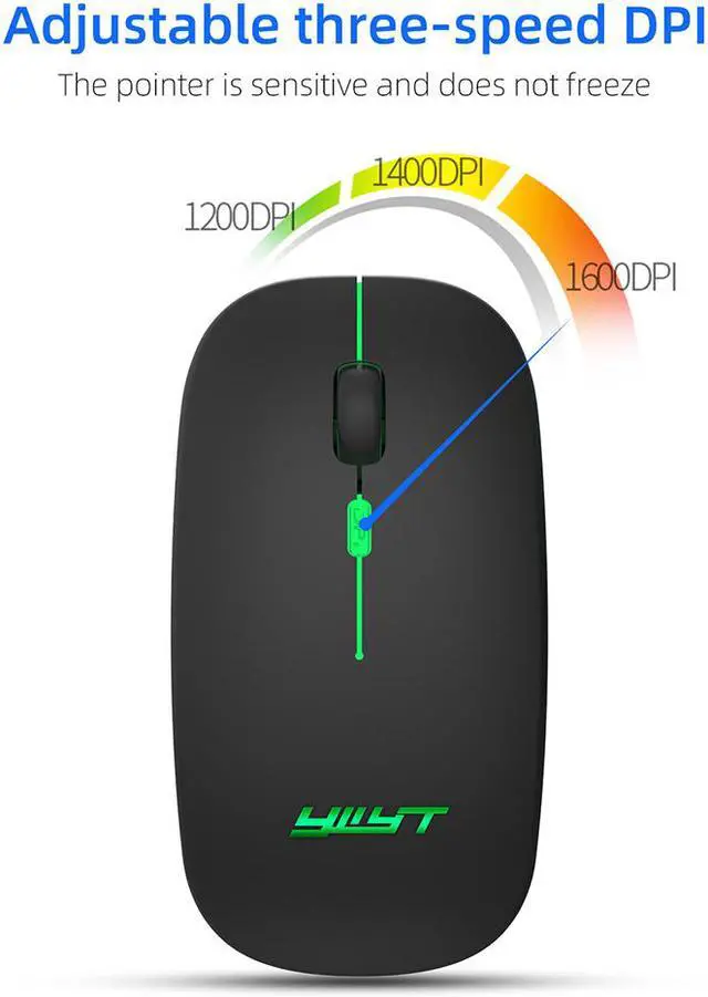 Alt view image 5 of 7 - Rechargeable Silent Wireless Mouse Ergonomic Gaming Mouse Bluetooth + 2.4g Dual Mode Wireless Mouse Computer Mouse Gamer Mice With Backlight For PC Laptop