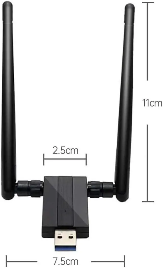 Alt view image 6 of 7 - USB WIFI Adapter 1200M USB 3.0 Wireless Wifi Dongle 5G/866Mbps 2.4G/300Mbps 5dBi Dual Band Antenna 802.11 AC Wireless Network Adapter for Desktop/PC/Laptop Windows XP/Vista/7/8/10