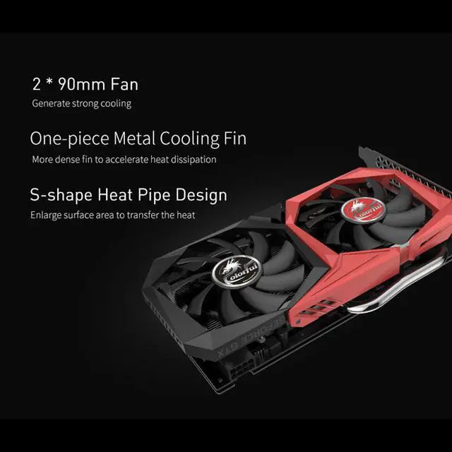 Alt view image 3 of 7 - Colorful GeForce GTX 1660 SUPER 6G 1785MHz/14Gbps GDDR6 Gaming Graphics Card with Dual Fan Gaming Video Cards