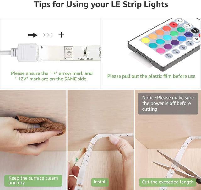 Alt view image 5 of 7 - Smart LED Strip Lights Works with Alexa Google Home, 32.8ft Music Sync RGB Color Changing, SMD 5050 LED Tape Light, 16 Million Colors LED Lights for Bedroom, Home, Kitchen, TV, Party and Festival